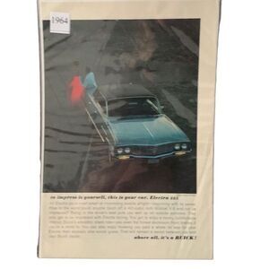 Vintage 1964 Buick Electra 225 Above All It’s A Buick Ad Advertisement